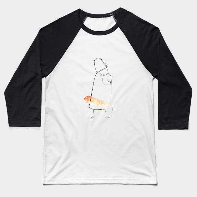 Minimal style Baseball T-Shirt by Maria Mi Art